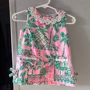 Lilly Pulitzer Pink and Green Floral Dress